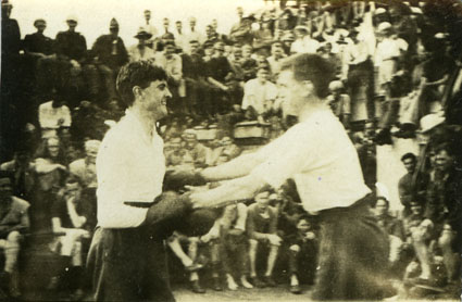 Soldiers Boxing Match, SS Corinthic, 1917